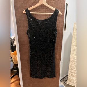 Black dress with sequin details